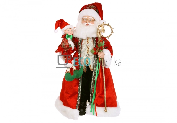 Музична фігура Санта з арлекіном 52 см з рухом голови (N ... Музична фігура Санта з арлекіном 52 см з рухом голови (N ...
