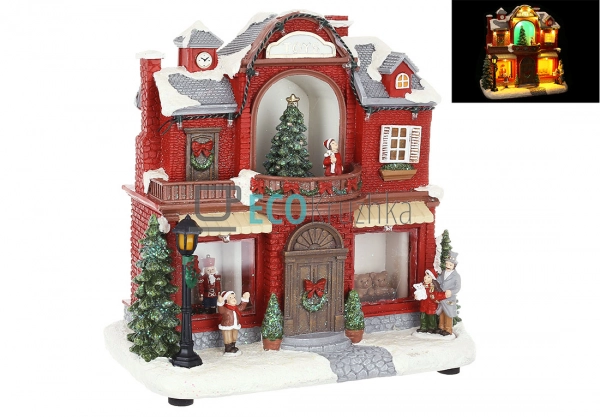 Новорічна фігура Магазин іграшок з LED-підсвіткою та глі ... Новорічна фігура Магазин іграшок з LED-підсвіткою та глі ...