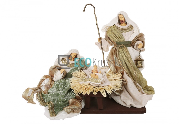 Різдвяний вертеп з 3 фігур на підставці 35 х 18 х 28 см  ...