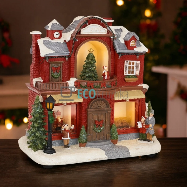 Новорічна фігура Магазин іграшок з LED-підсвіткою та глі ... Новорічна фігура Магазин іграшок з LED-підсвіткою та глі ...