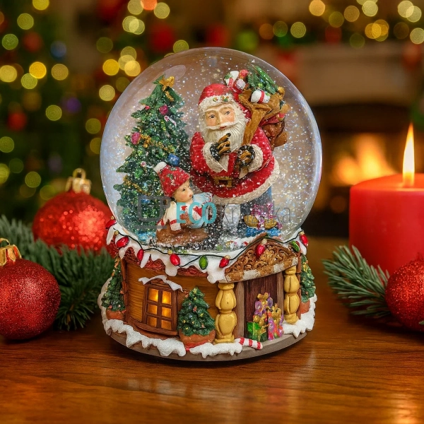 Водяна куля Санта 16 см зі снігом і музикою (559-107) Водяна куля Санта 16 см зі снігом і музикою (559-107)