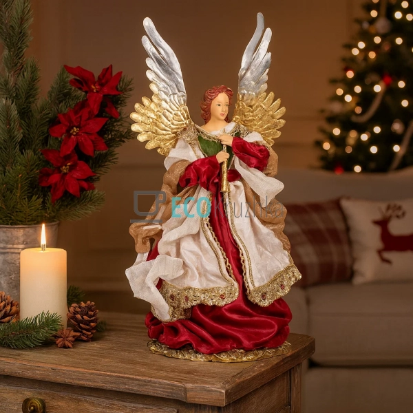 Декоративна фігура Різдвяний янгол 22 х 18 х 43 см (428- ...