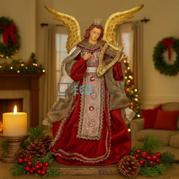 Декоративна фігура Різдвяний янгол 26 х 19 х 41 см (428- ...