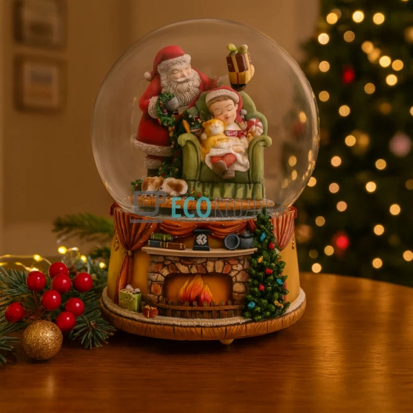 Водяна куля «Подарунок від Санти» 20 см зі снігом і музи ... Водяна куля «Подарунок від Санти» 20 см зі снігом і музи ...