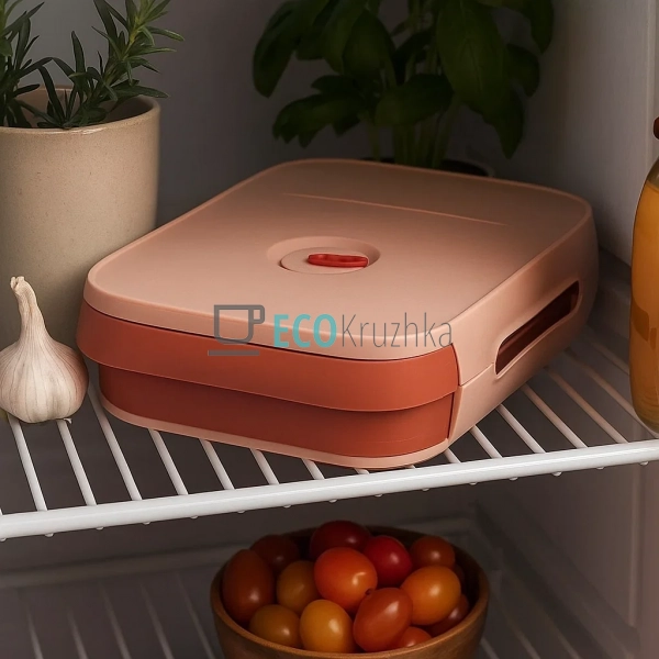 Органайзер для зберігання яєць на 15 шт Рожевий (R30901) Органайзер для зберігання яєць на 15 шт Рожевий (R30901)