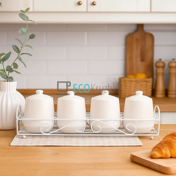 Набір для спецій 5-ти предмений "White" Maestro MR-20002 ... Набір для спецій 5-ти предмений "White" Maestro MR-20002 ...