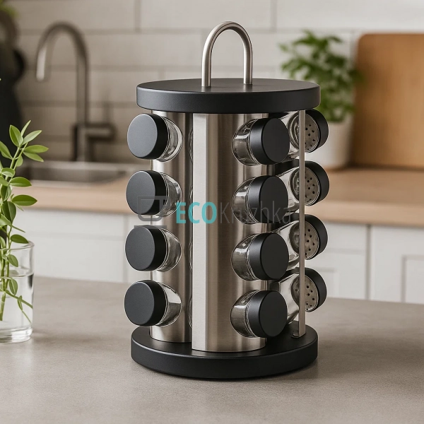 Набір ємностей для спецій на прямокутній підставці 16шт ... Набір ємностей для спецій на прямокутній підставці 16шт ...