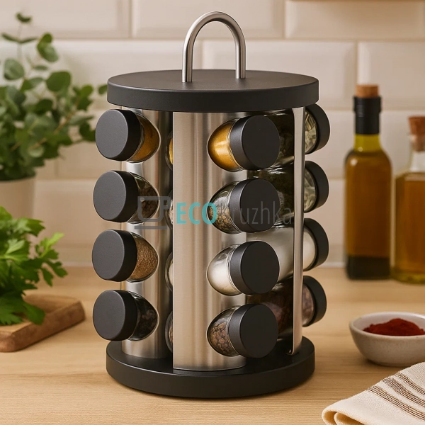 Набір ємностей для спецій на прямокутній підставці 16шт ... Набір ємностей для спецій на прямокутній підставці 16шт ...