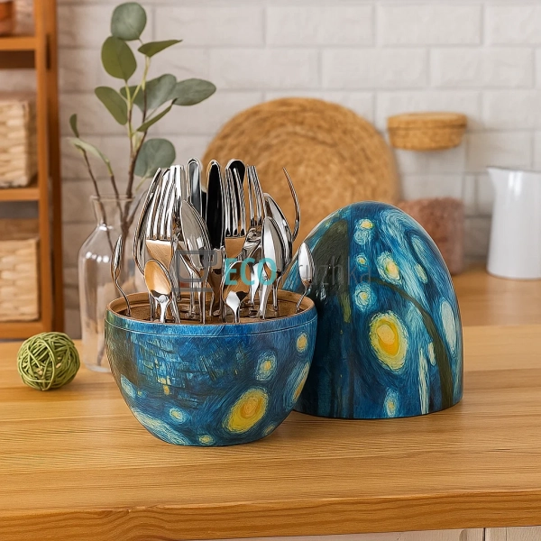 Набір столових приборів із нержавіючої сталі 24 штуки хр ... Набір столових приборів із нержавіючої сталі 24 штуки хр ...