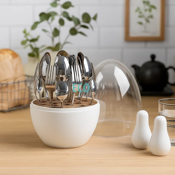 Набір столових приборів із нержавіючої сталі 24 штуки хр ... Набір столових приборів із нержавіючої сталі 24 штуки хр ...