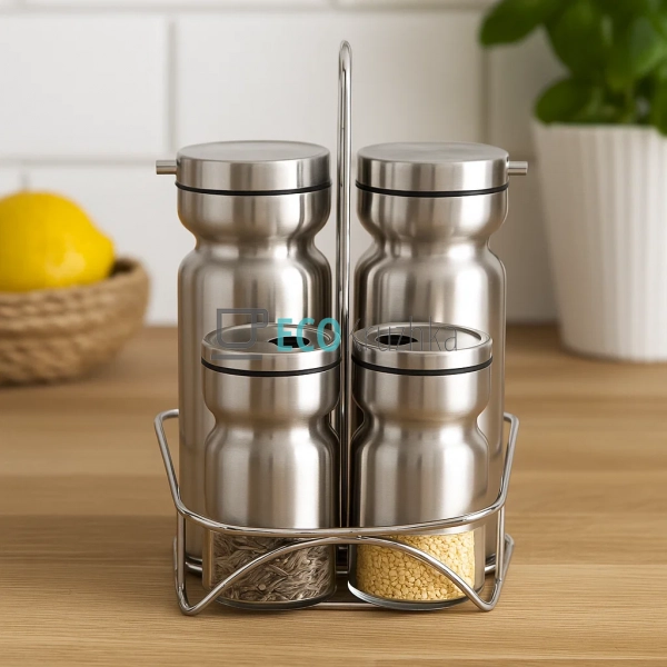 Набір для спецій на підставці 4 предмети Frico FRU-128 Набір для спецій на підставці 4 предмети Frico FRU-128