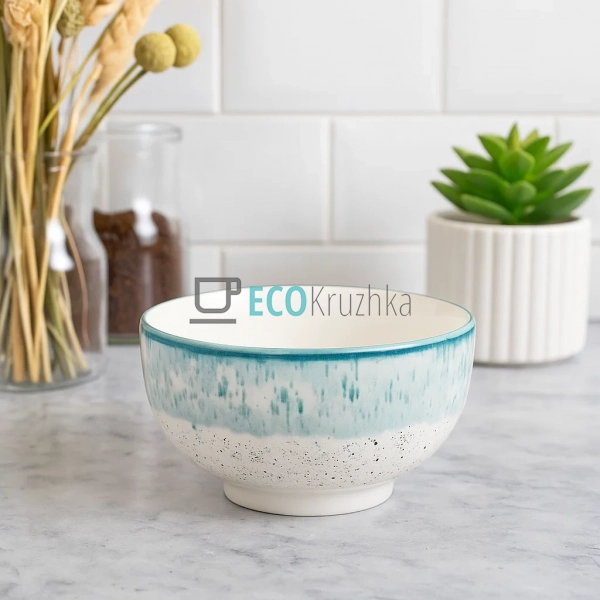 Салатник порцеляновий 11.5 см біло-блакитна Ardesto Sien ... Салатник порцеляновий 11.5 см біло-блакитна Ardesto Sien ...