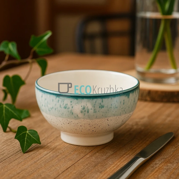 Салатник порцеляновий 11.5 см біло-блакитна Ardesto Sien ... Салатник порцеляновий 11.5 см біло-блакитна Ardesto Sien ...