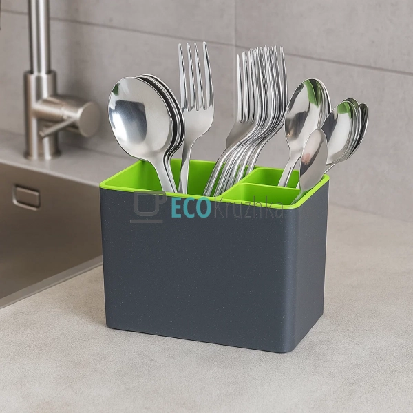 Підставка під столові прилади "Плюс" Гранітно-оливкова ( ... Підставка під столові прилади "Плюс" Гранітно-оливкова ( ...