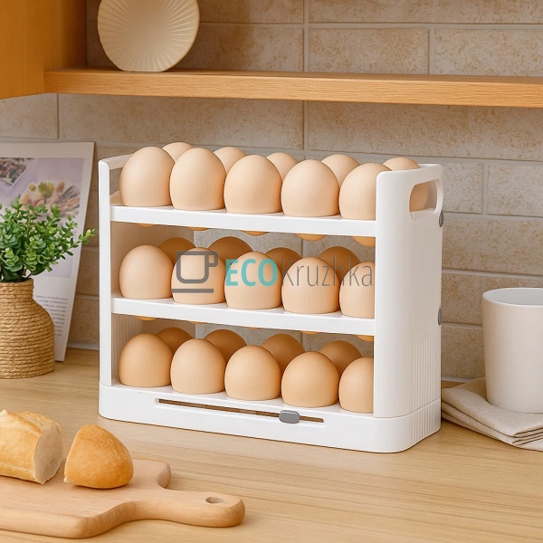 Органайзер для зберігання яєць на 30 шт Білий (APL60 EH)