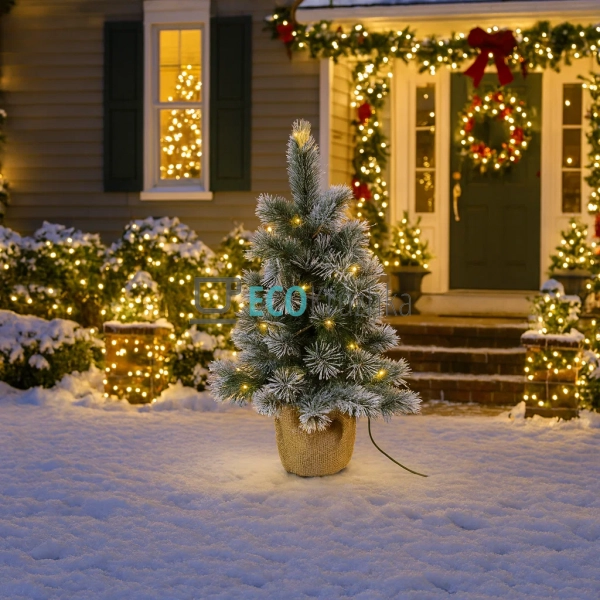Штучна ялинка "Святкова" 60 см, 69 гілок, 35 LED вогнів, ...
