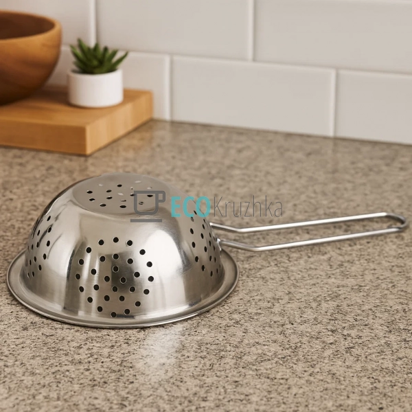 Друшляк нержавіючий з ручкой 20 х 7 EK0847 Друшляк нержавіючий з ручкой 20 х 7 EK0847