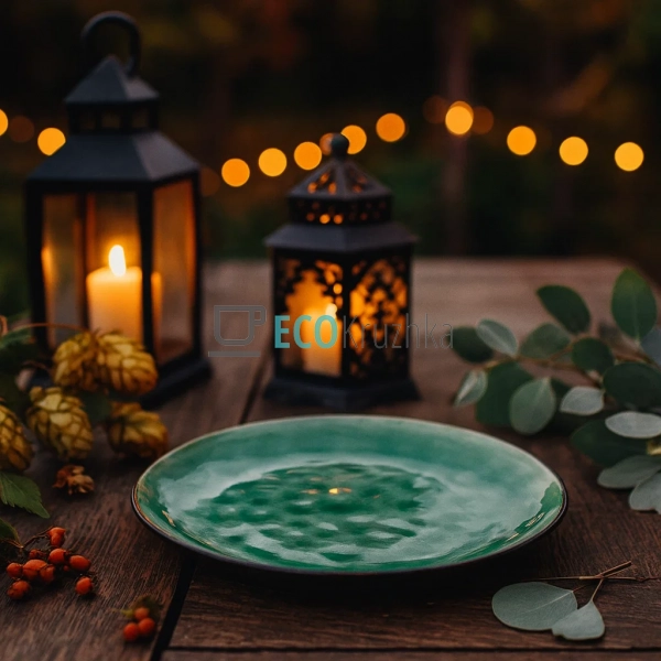 Тарілка 21 см Зелена лагуна JM1004