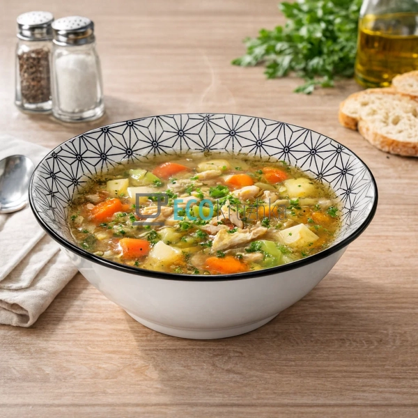 Тарілка супова керамічна Вуаль 17.5 см EK CLW-9