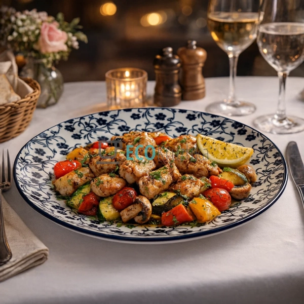 Тарілка керамічна Крістіна 24 см EK СLW-1 Тарілка керамічна Крістіна 24 см EK СLW-1