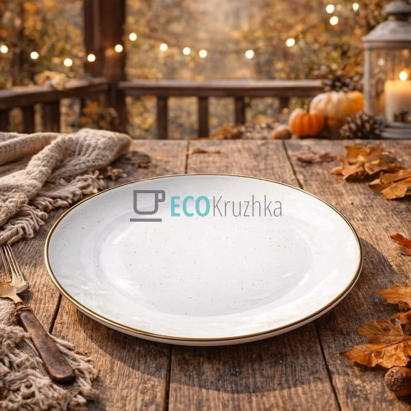 Тарілка обідня Ardesto Bagheria, 26 см, Bright white, ке ...