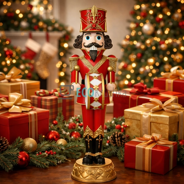 Новорічна декоративна фігура Лускунчик з барабаном 35.5  ...