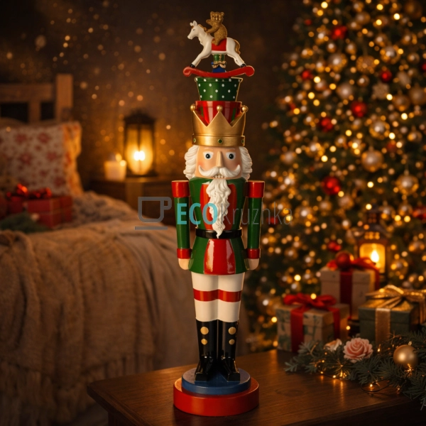 Новорічний Лускунчик 52 см зелений (837-142)