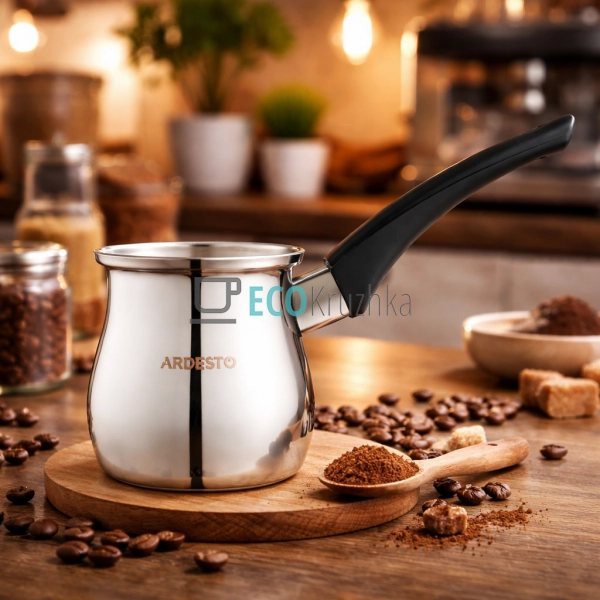 Турка Ardesto BLACK MARS, 0.5 л, нержавіюча сталь, бакел ...