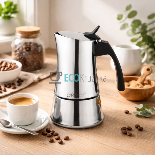 Гейзерна кавоварка 4 чашки 200 мл Maestro MR-1668-4
