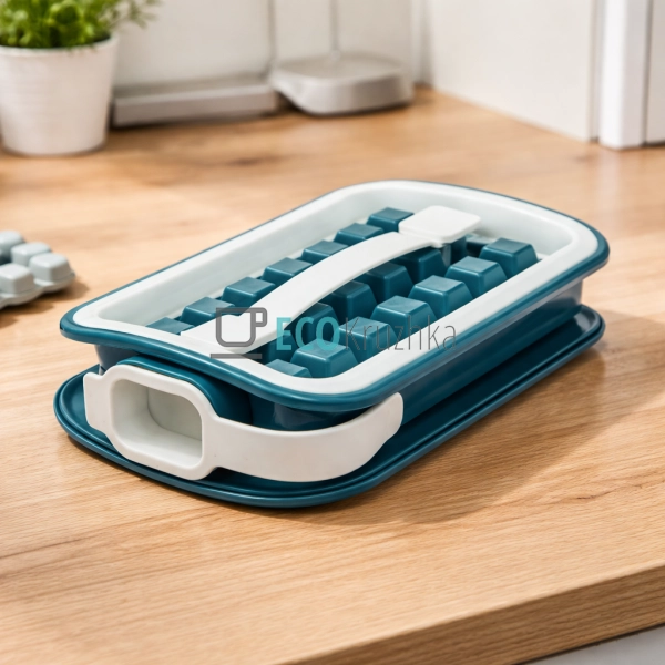 Форма для льоду силіконова на 18 кубиків Лазурний (18TR)