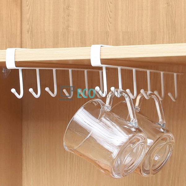 Навісна полиця під шкафчик 6 гачків (кухня-ванна) Білий ... Навісна полиця під шкафчик 6 гачків (кухня-ванна) Білий ...