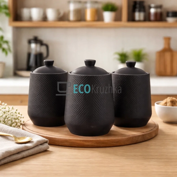 Набір для спецій з 3 предметів 750 мл "Black" Maestro MR ...