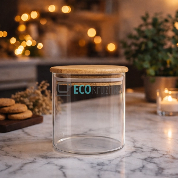 Ємність для сипких продуктів із бамбуковою кришкою 700 м ...