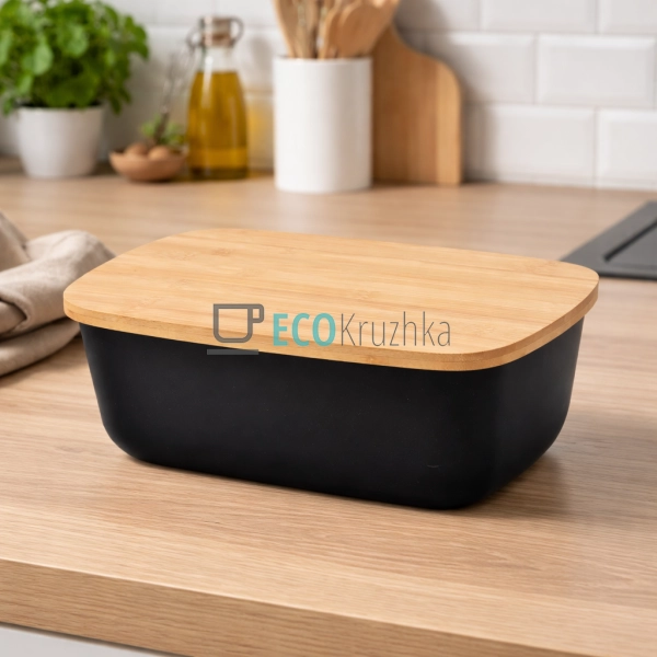 Хлібниця 345 х 235 х 130 мм Чорна Maestro MR-1776-BLACK