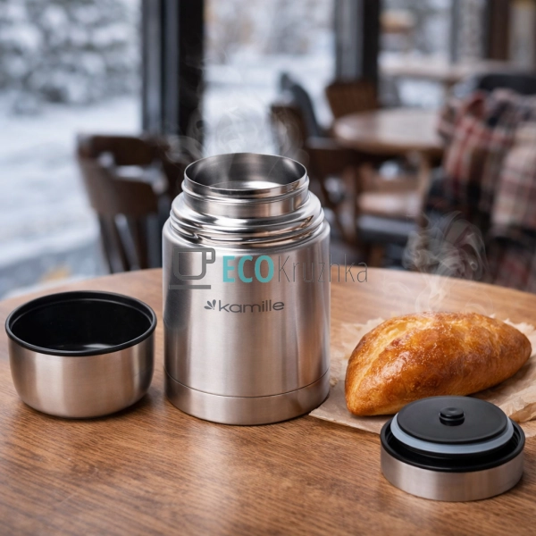 Термос харчовий Kamille 500 мл з нержавіючої сталі KM-20 ...
