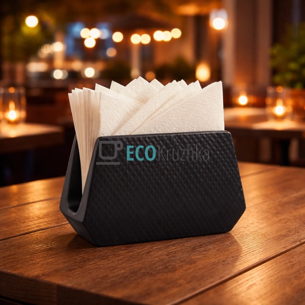 Серветниця 12 х 9 х 4.5 см "Black" Maestro MR-20001-44