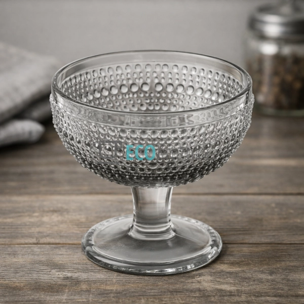 Креманка Ardesto Verbena, 12см, скло, сірий (AR5031) Креманка Ardesto Verbena, 12см, скло, сірий (AR5031)