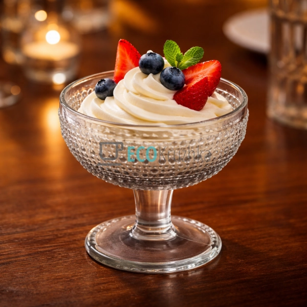 Креманка Ardesto Verbena, 12см, скло, сірий (AR5031) Креманка Ardesto Verbena, 12см, скло, сірий (AR5031)