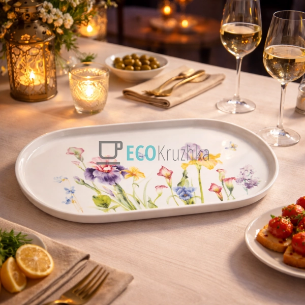 Порцелянове овальне блюдо для сервірування 30 х 16 см Ir ... Порцелянове овальне блюдо для сервірування 30 х 16 см Ir ...