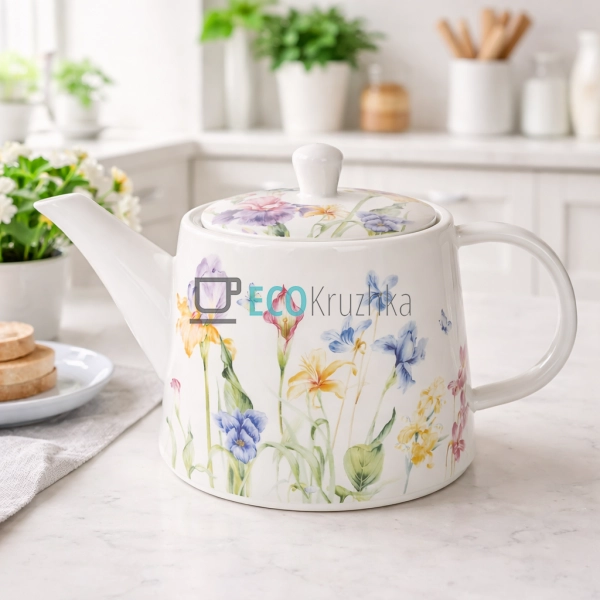 Порцеляновий заварювальний чайник 1.2 л Iris (K257)