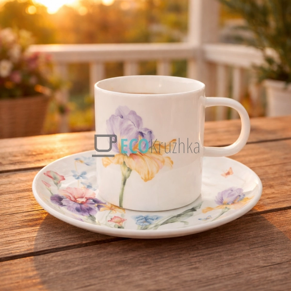 Кавовий набір з 2 порцелянов ...