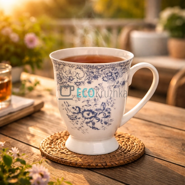 Порцелянова кружка для чаю 320 мл Англійська троянда (K1 ...