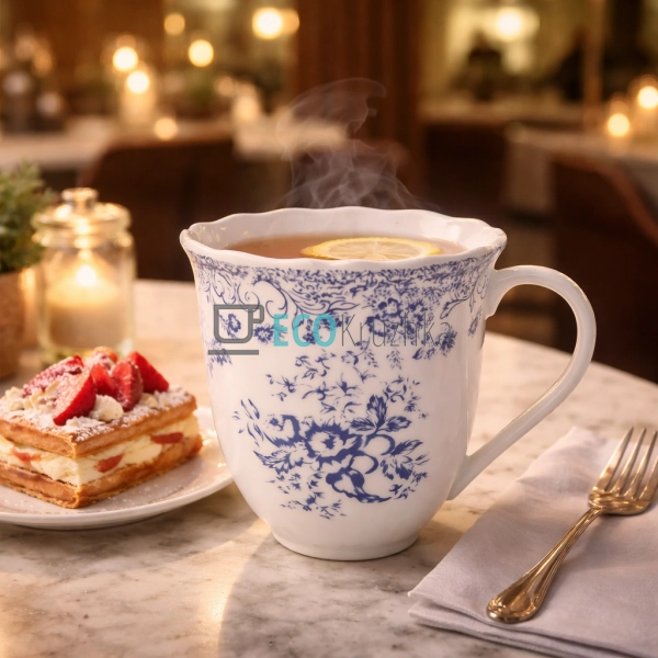 Порцелянова кружка для чаю 350 мл Англійська троянда (K1 ...