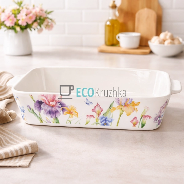 Порцелянова форма для запікання в духовці 34 х 21 см Iri ...