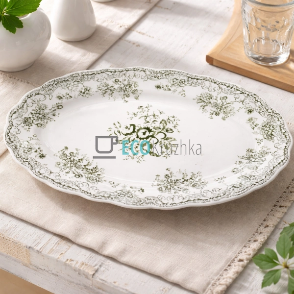 Порцелянове овальне блюдо дл ...