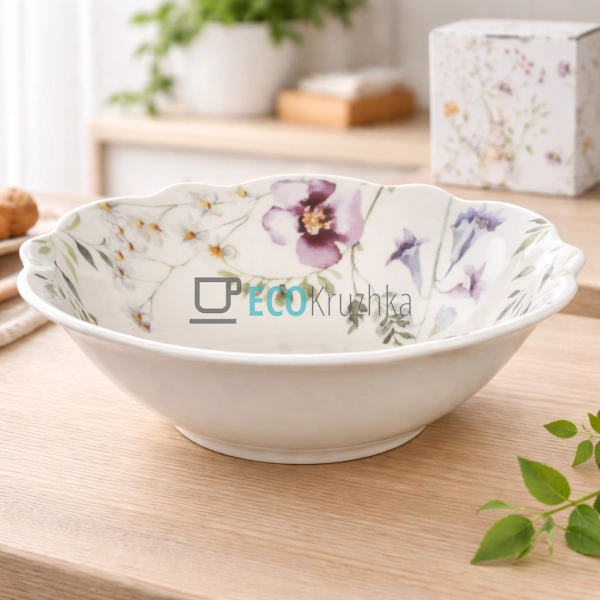 Порцеляновий салатник для сервірування 400 мл "Весняна і ...