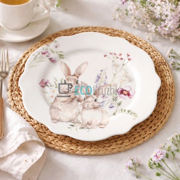 Порцелянова десертна тарілка 19.5 см "Весняна історія" ( ... Порцелянова десертна тарілка 19.5 см "Весняна історія" ( ...
