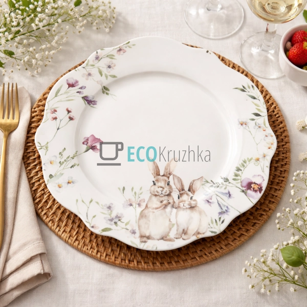 Порцелянова обідня тарілка 27 см "Весняна історія" (K211 ...