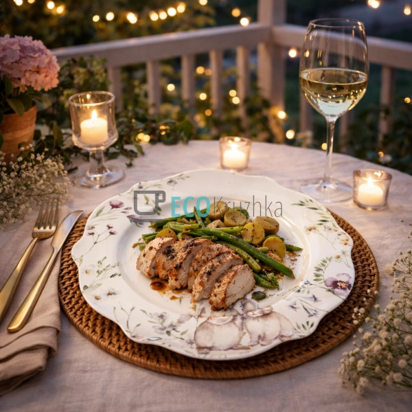 Порцелянова обідня тарілка 27 см "Весняна історія" (K211 ...