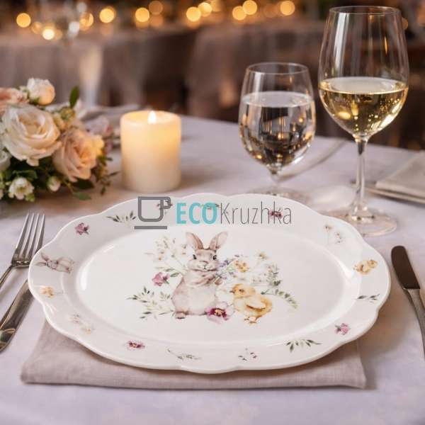 Порцелянове овальне блюдо для сервірування 31 см "Веснян ...